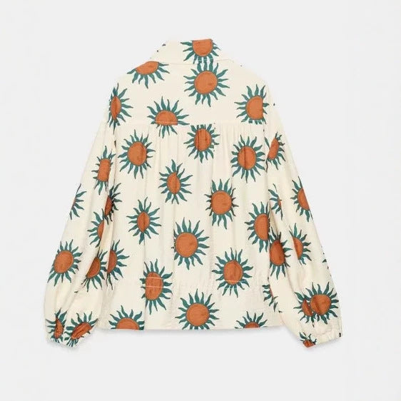 Dam Kort Blouson Jacka Gjord av Woven Fabric med Ståkrage, Elastic Fåll, och Fin Check Design