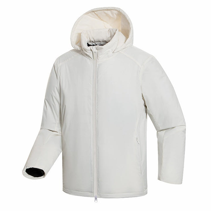Herr Minimalistisk Termisk Luvtröja Jacka med Quiltad Insulation och Concealed Dragkedja