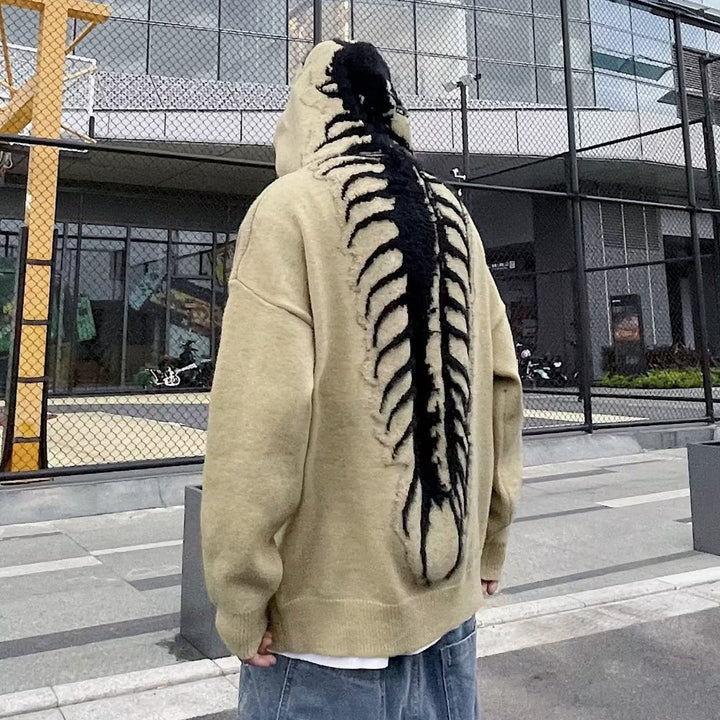 Herr Luvtröja med Unique Back Tryck