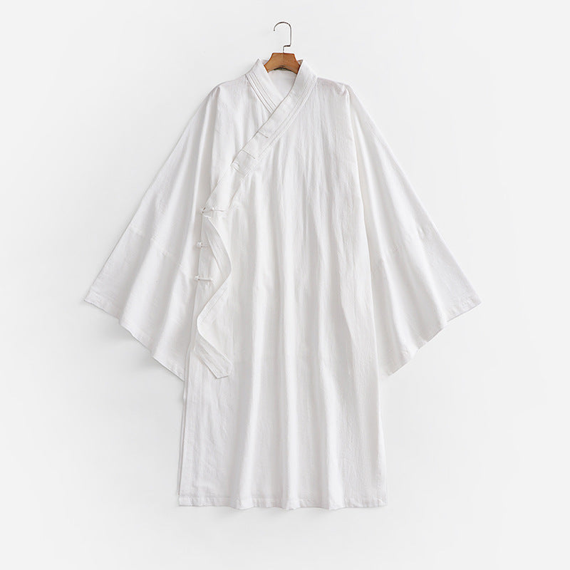 Unisex oversize Kimono kappa med vid ärmar och Asymmetrical Wrap fram