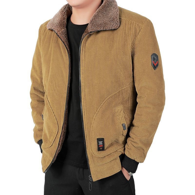 Herr Manchester Blouson med Sherpa Krage, Dragkedja och Utility Fickor