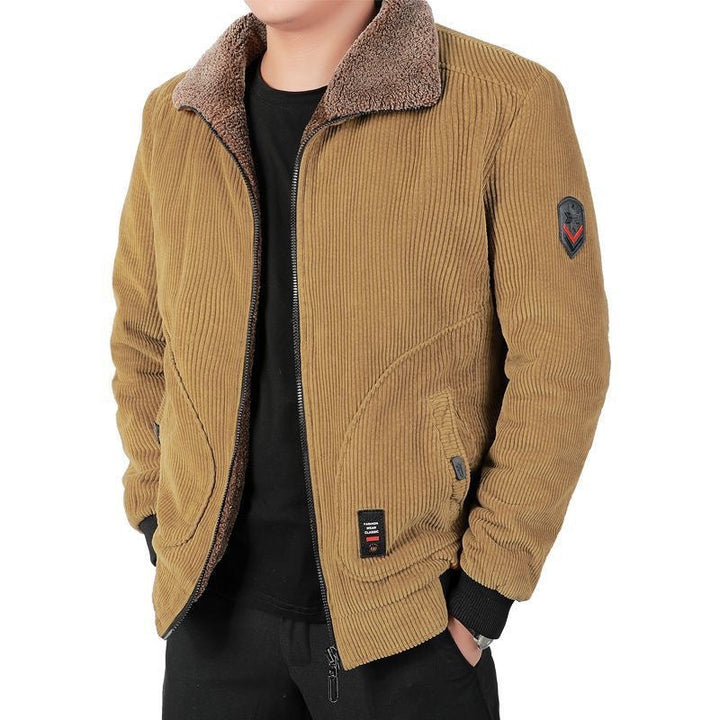 Herr Manchester Blouson med Sherpa Krage, Dragkedja och Utility Fickor