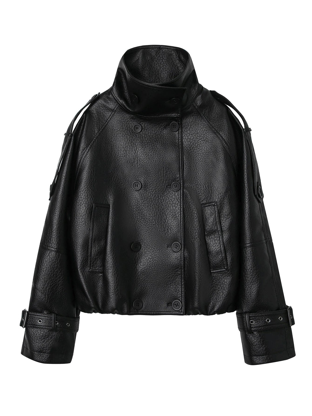Dam Modern Oversize Läder Jacka
