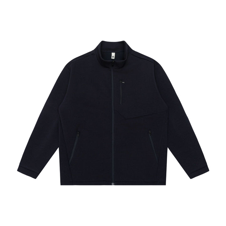 Unisex Minimalistic Kort Jacka med Ståkrage och Funktionell Fickor med Dragkedja