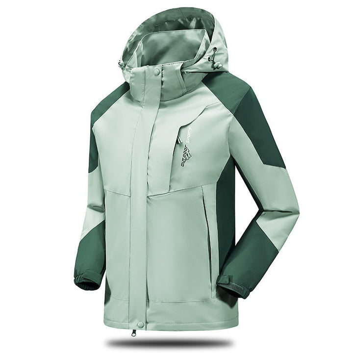 Herr Water- och Vindskyddande Softshell Utomhus Jacka med Justerbar Huva och Zippered Fickor