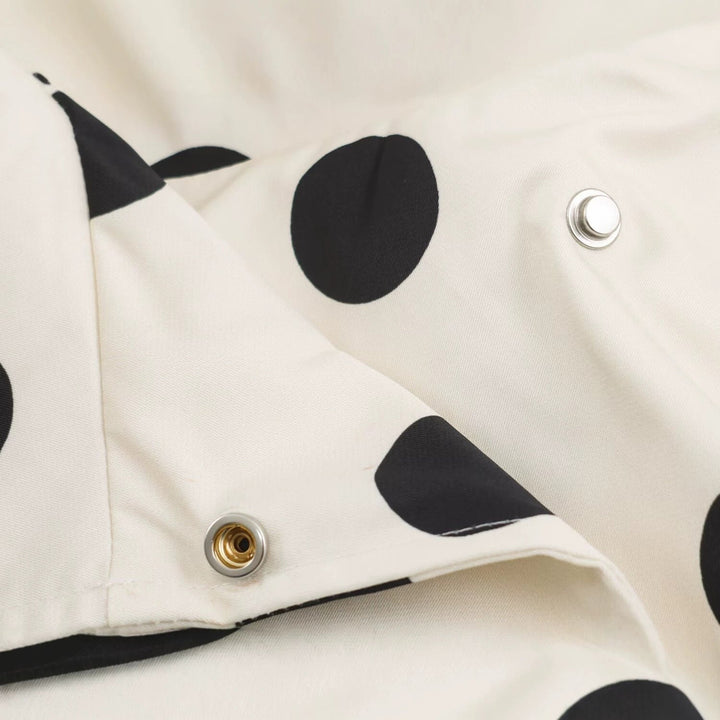 Dam lätt dotted rain jacka in oversize kort skärning med hög funnel krage