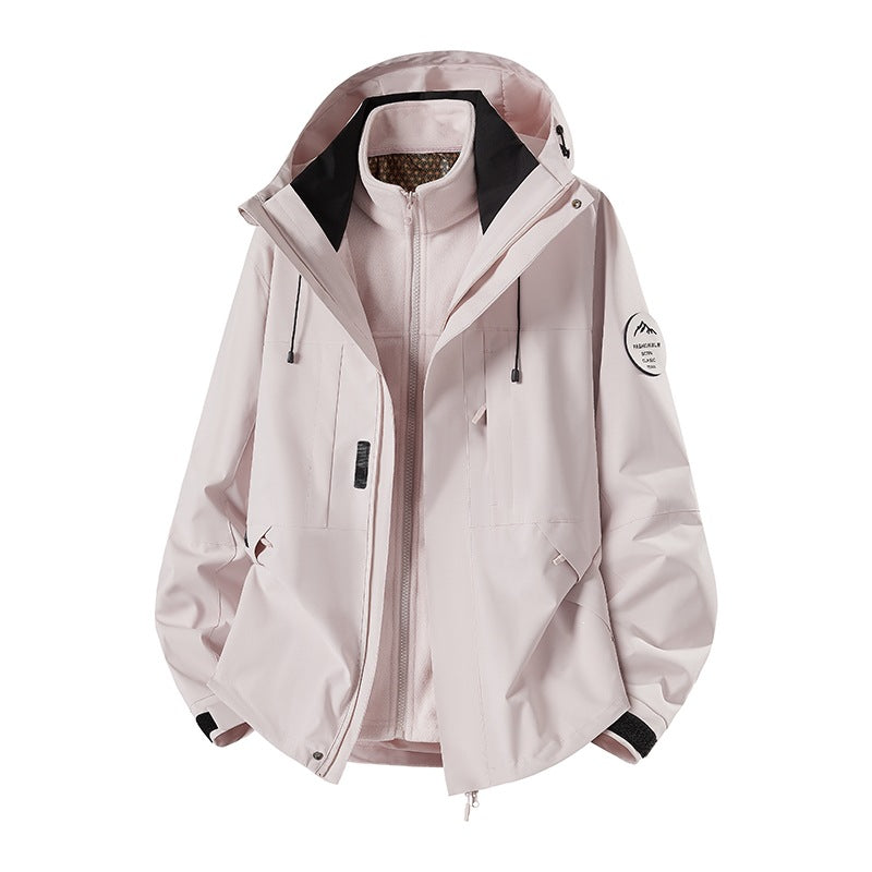 Herr Weatherproof Technical Softshell Trekking Jacka med Huva och Insulating Inre Insert