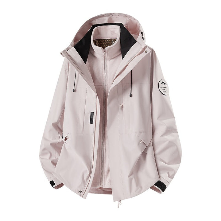 Herr Weatherproof Technical Softshell Trekking Jacka med Huva och Insulating Inre Insert