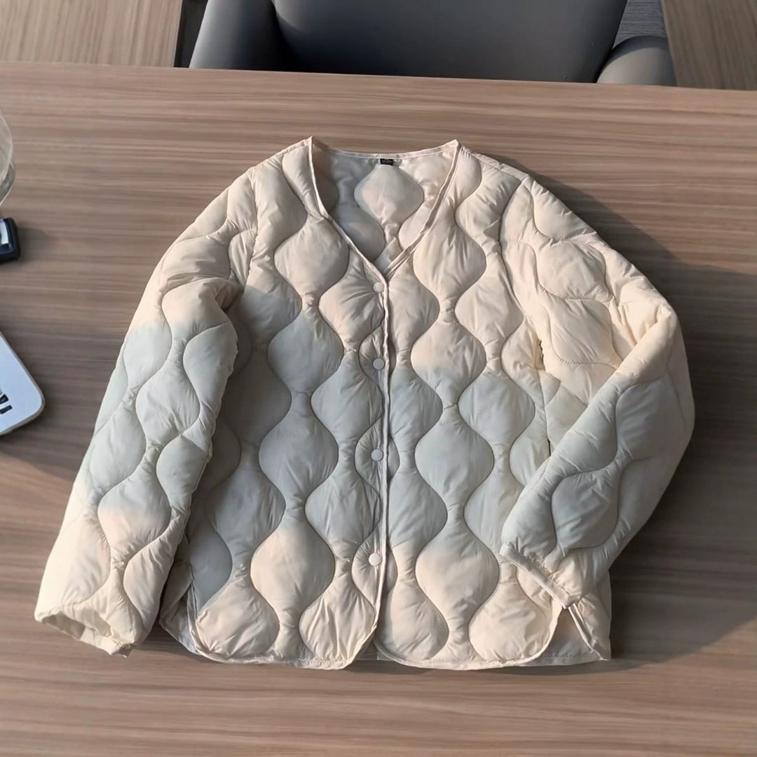 Dam Lång Quiltad Jacka