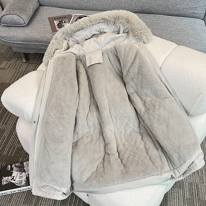 Dam modeable vinter parka med Cozy innerfoder och Praktisk Fickor