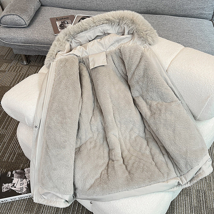 Dam modeable vinter parka med Cozy innerfoder och Praktisk Fickor