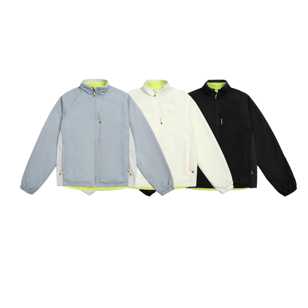 Unisex Lätt Ståkrage Softshell Jacka med Fleece Inner Side och Fickor med Dragkedja