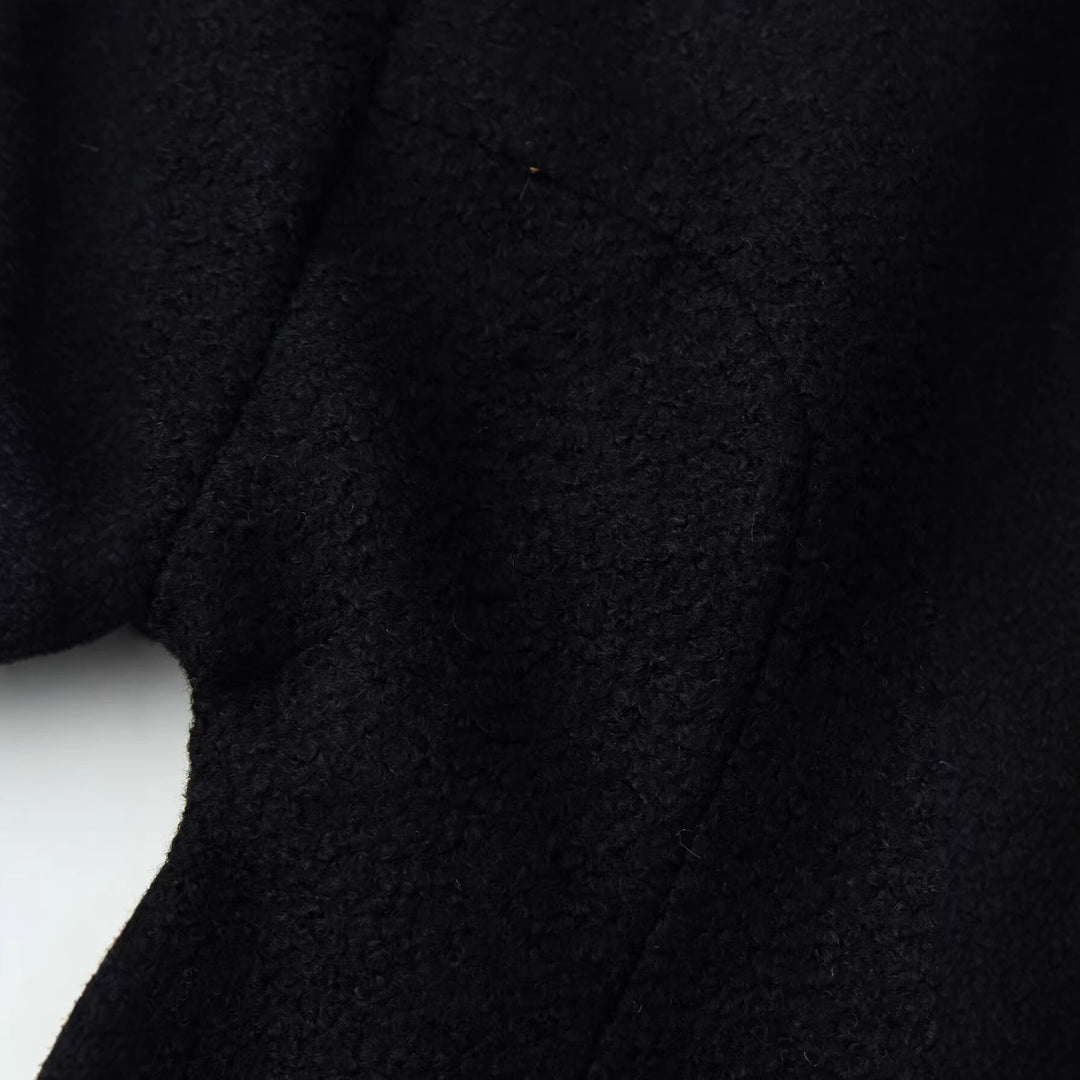 Dam Collarless Boucléjacka med Tailored Darts och Lock Fickor