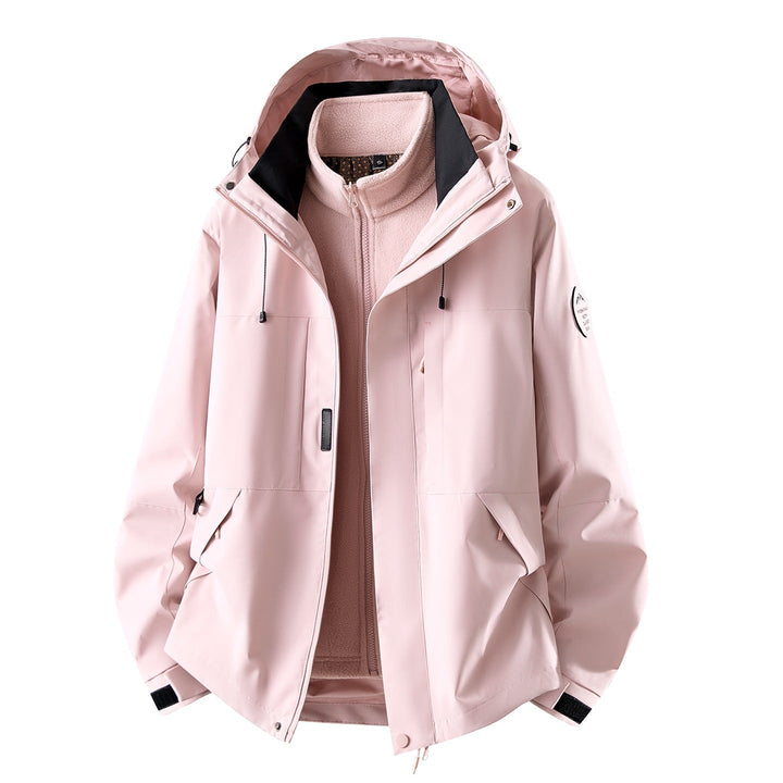 Dam Three-Piece Vattentät Outdoor Jacka med Removable Fleece Inner Layer