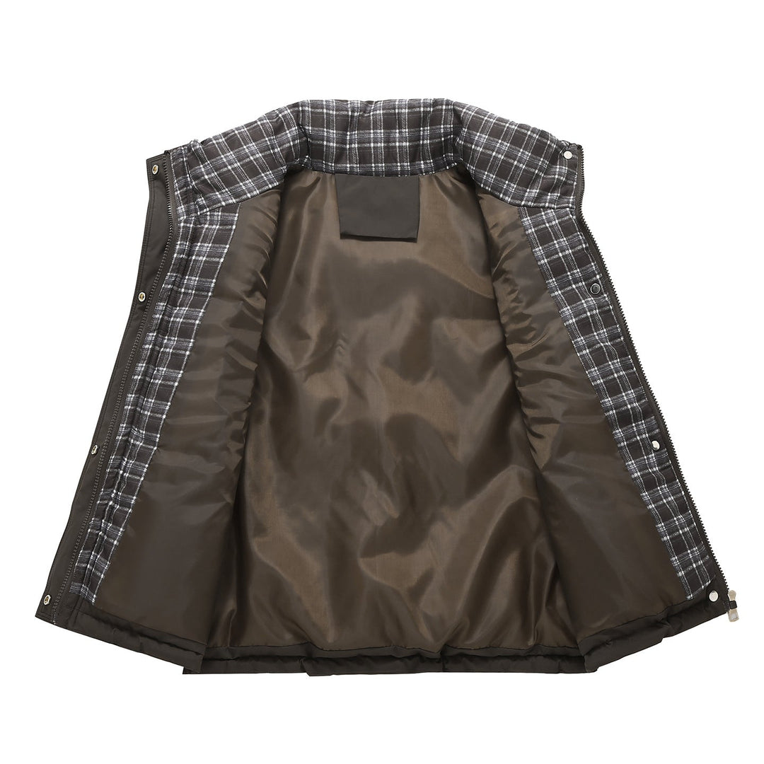 Dam Sleeveless Thermal väst med High Stand krage och Visible Vertical Zippers
