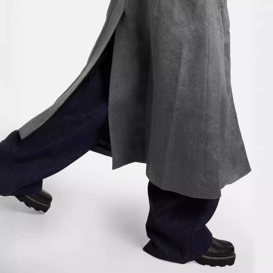 Dam Floor-Length Double-Breasted kappa in Vintage Tailoring med vid Shawl krage