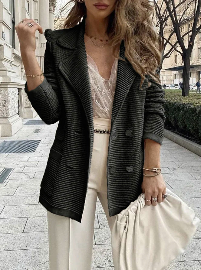 Dam Fashion stickad blazer jacka