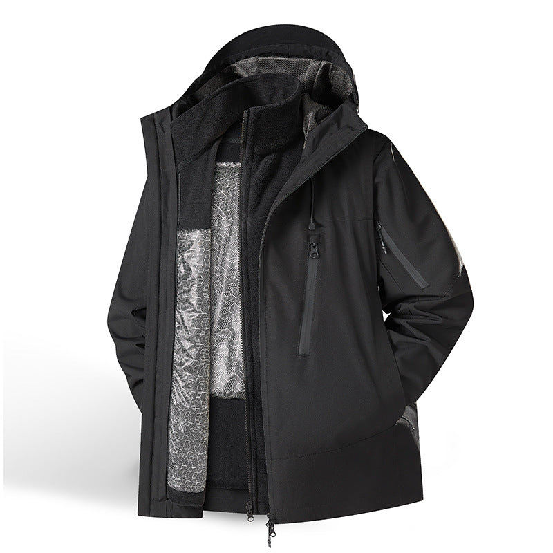 Dam två-piece vattentät funktionsjacka set med removable fleece inner jacka