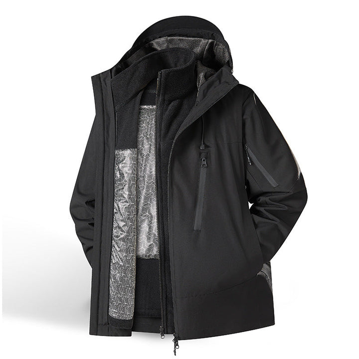 Dam två-piece vattentät funktionsjacka set med removable fleece inner jacka