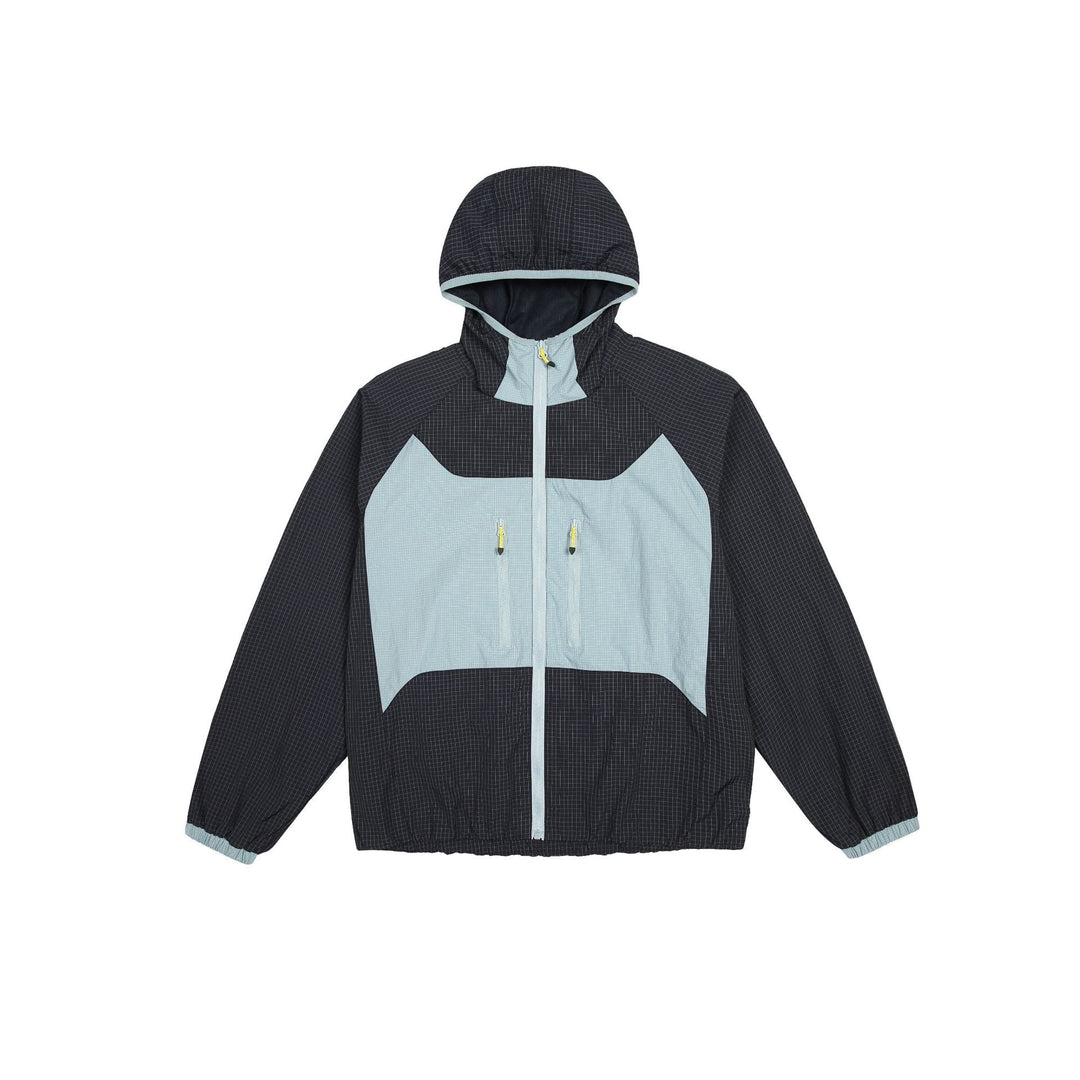 Unisex Light med Huva Vindjacka med Ripstop Material, Colourblock Inserts och Fram Fickor