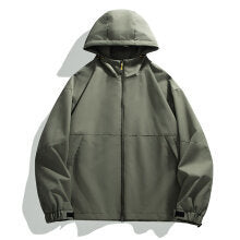 Herr lätt urban softshell med huva Jacka med Minimalistisk Söm Design och dold dragkedja