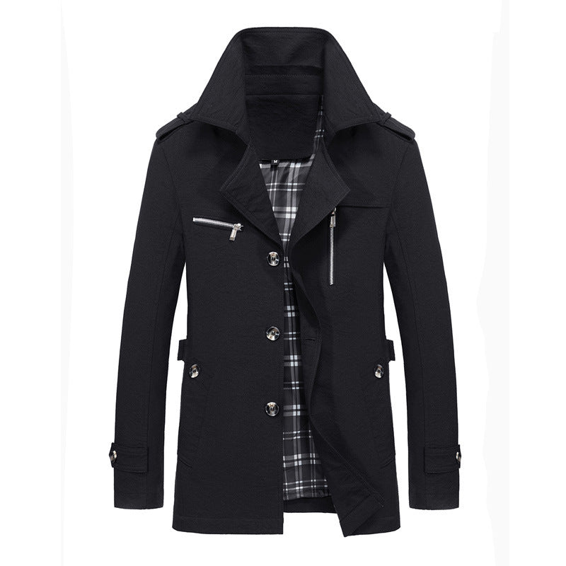 Herr Short Rock i Urban Pilot Stil med Rutig Inre Foder