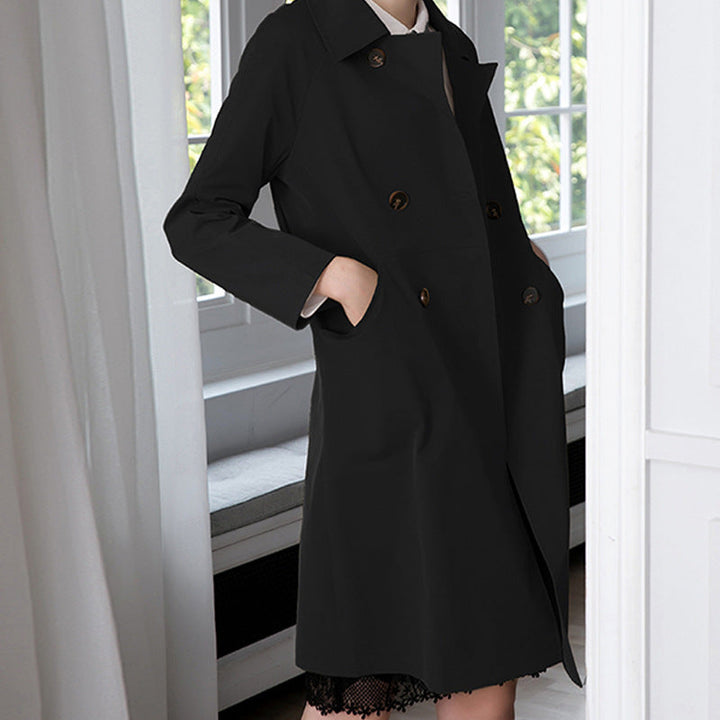 Dam modern trenchcoat med Double knappslå