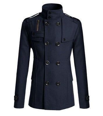Herr Short Rock i Navy-Inspired Double-Breasted med Tailored Skärning