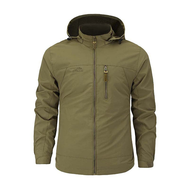 Herr flerafunktionell softshell utomhusjacka med huva, Bröst Dragkedja, och ventilerande Foder