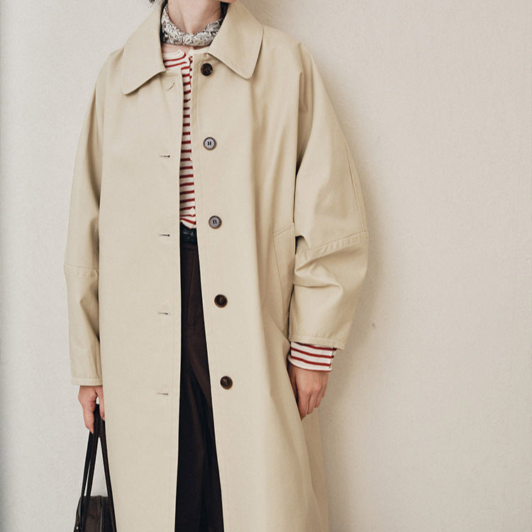 Dam elegant trenchcoat med Double Breasted