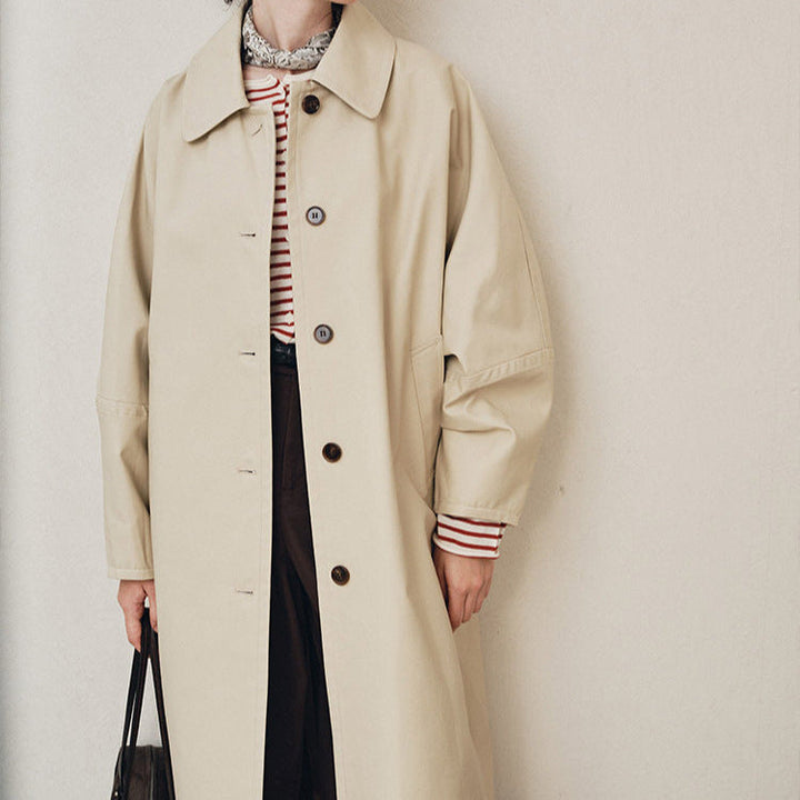 Dam elegant trenchcoat med Double Breasted