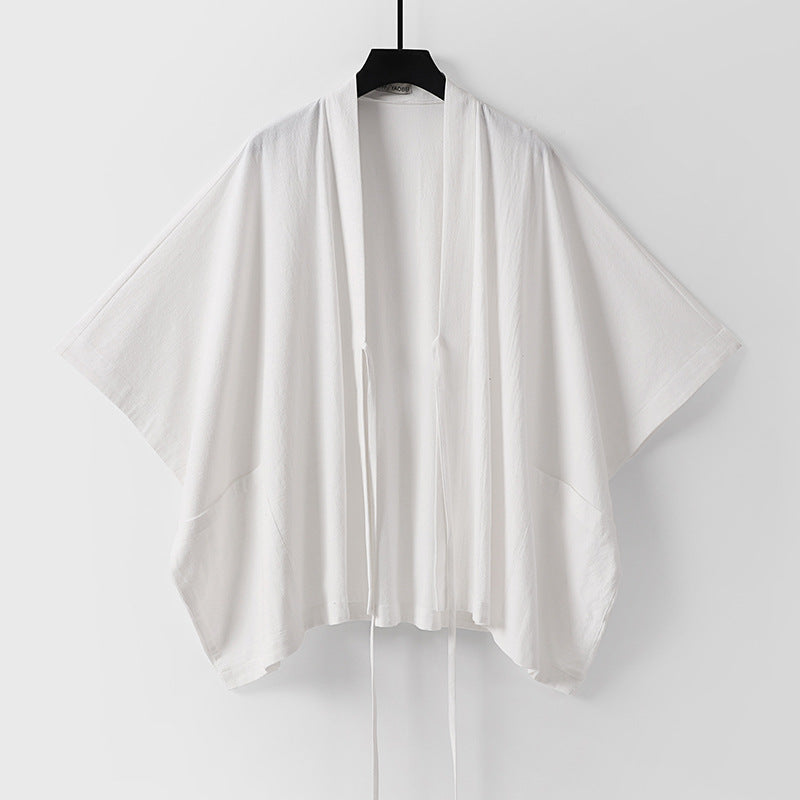 Dam oversize Kimono kofta med Tie och utanpåfickor