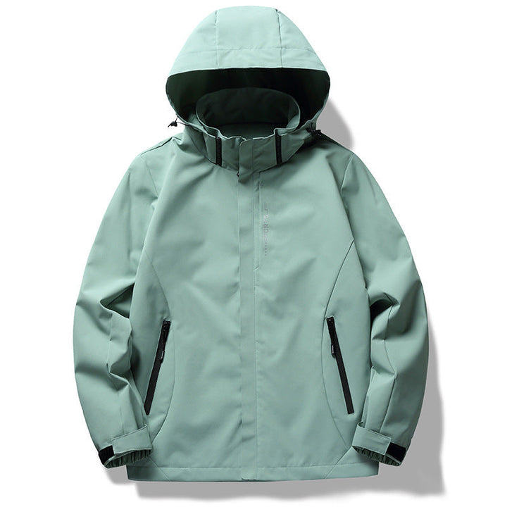 Herr Wind och Water-Repellent Softshell Jacka med Huva med Concealed Dragkedja Slå