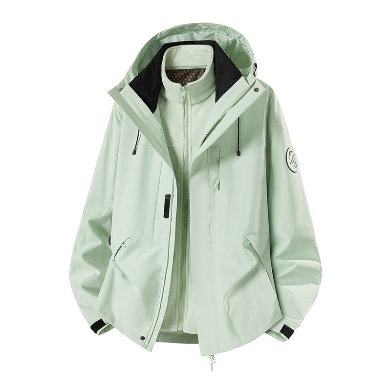 Herr Weatherproof Technical Softshell Trekking Jacka med Huva och Insulating Inre Insert