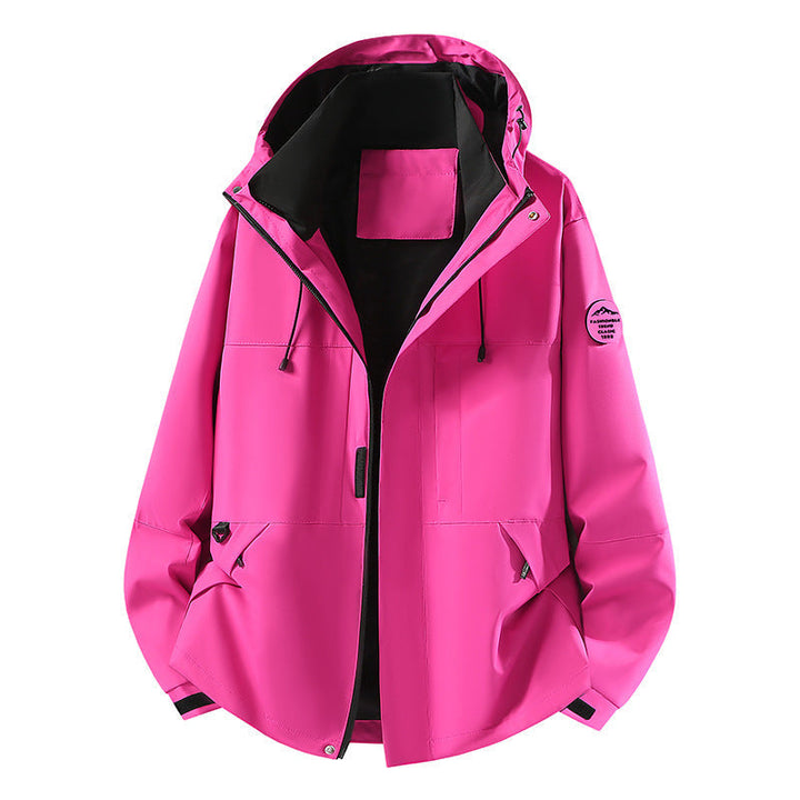 Herr teknisk softshell med huva Jacka med dold front dragkedja och flerafunction fickor