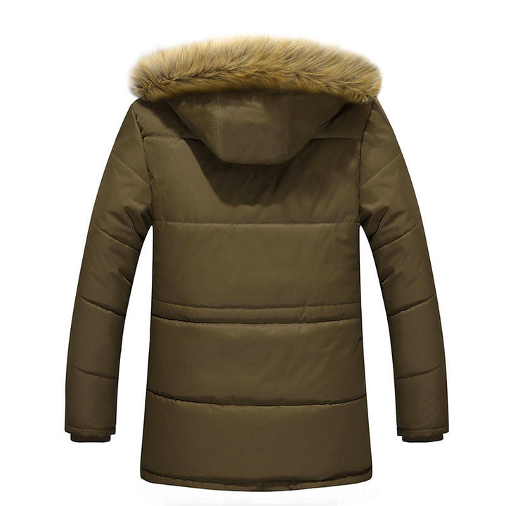 Herr Vattenavvisande Quiltad Parka med Huva, Faux Fur Trim och Teddy Fleecefoder