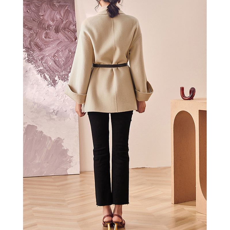 Dam elegant och avslappnad Wrap jacka Drune