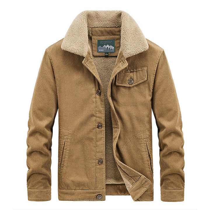 Herr Manchester Worker Jacka med Voluminous Sherpa Foder och Bröst Lock Ficka