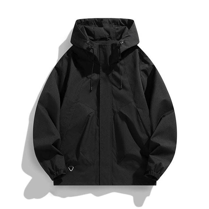 Herr lätt Vind och Vatten Resistent med huva Jacka i urban Funktion Stil med dold dragkedja Knäppslå