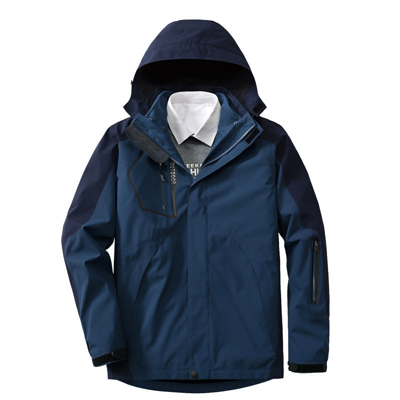 Herr Andningsbar och Vattentät Softshell Utomhus Jacka med Welded Sömmar och Multifunctional Fickor
