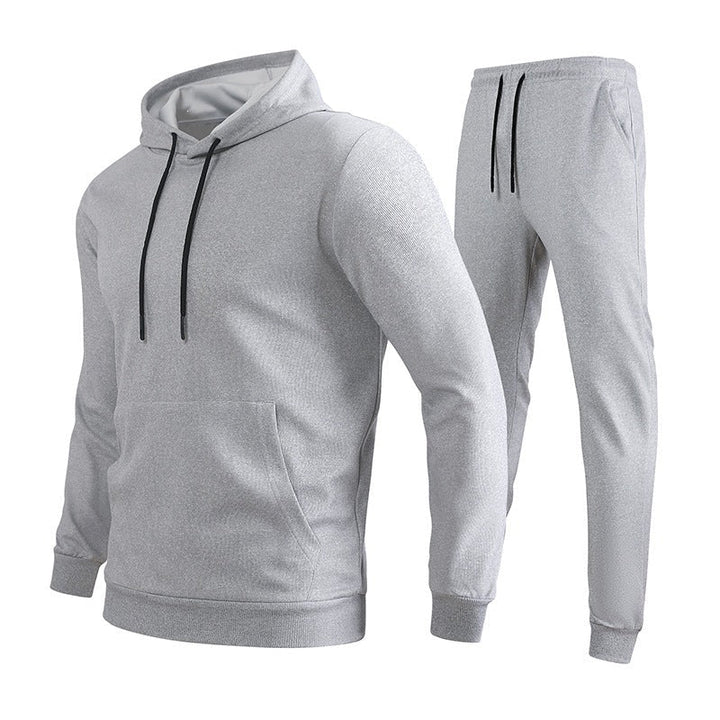 Herr Sportig Luvtröja och Jogging Byxor Set
