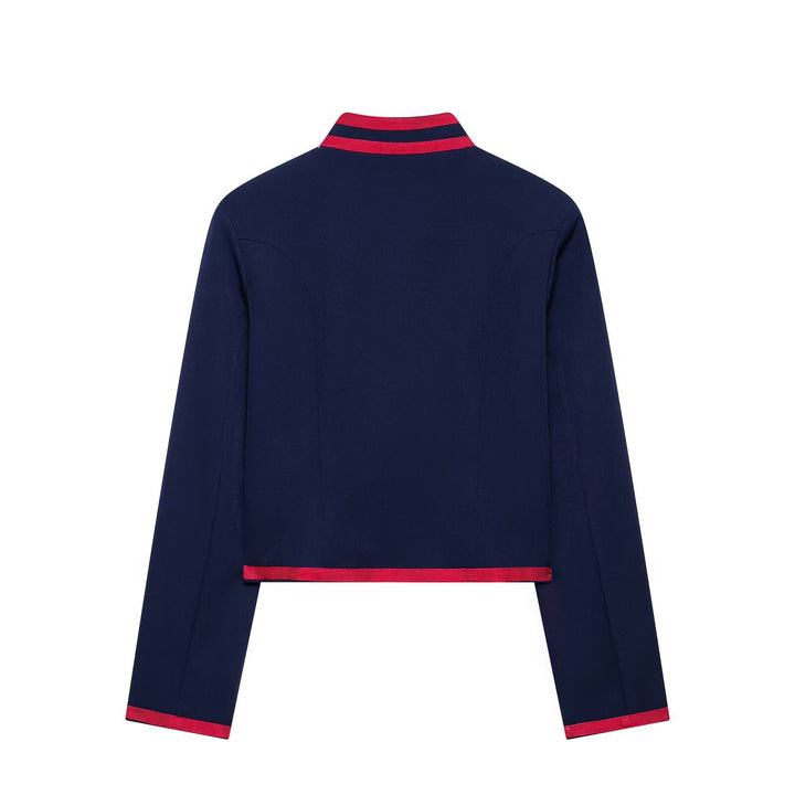 Dam Kort Jacka i Hussar Stil med Dekorativ Cord Embellishment