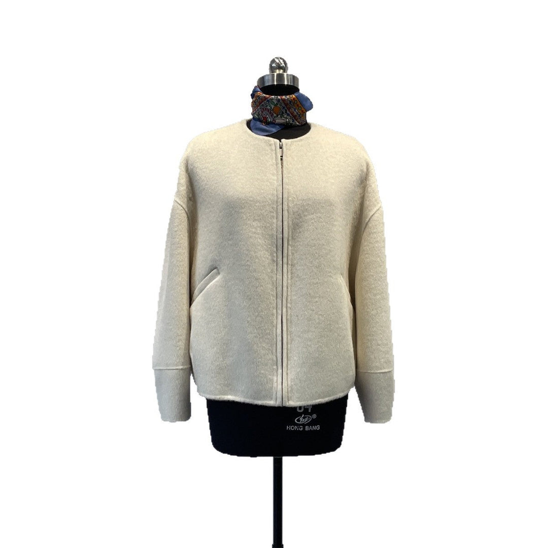 Dam elegant oversized jacka i ullblandning