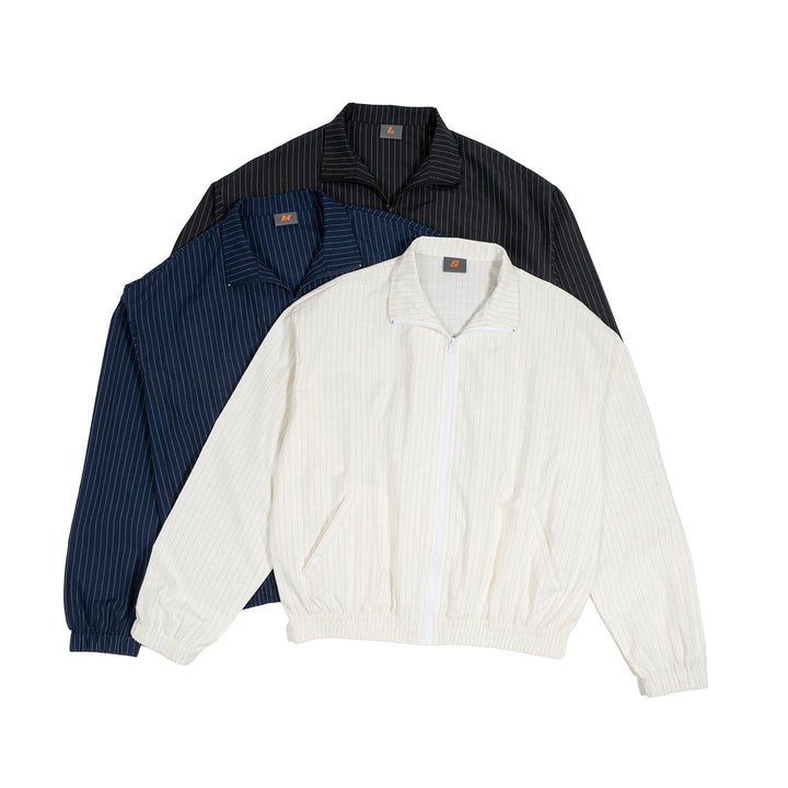 Unisex oversize dragkedja jacka gjord ribbed bomull mix med ståkrage och elastic fåll