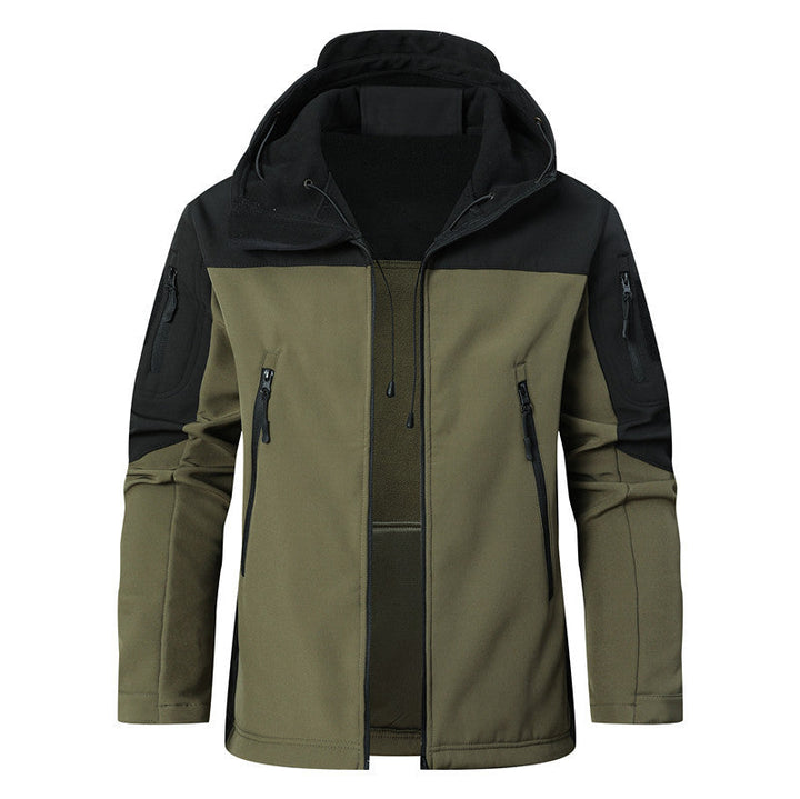 Herr Vindtät Softshell Jacka med Huva och Vattenavvisande Membran