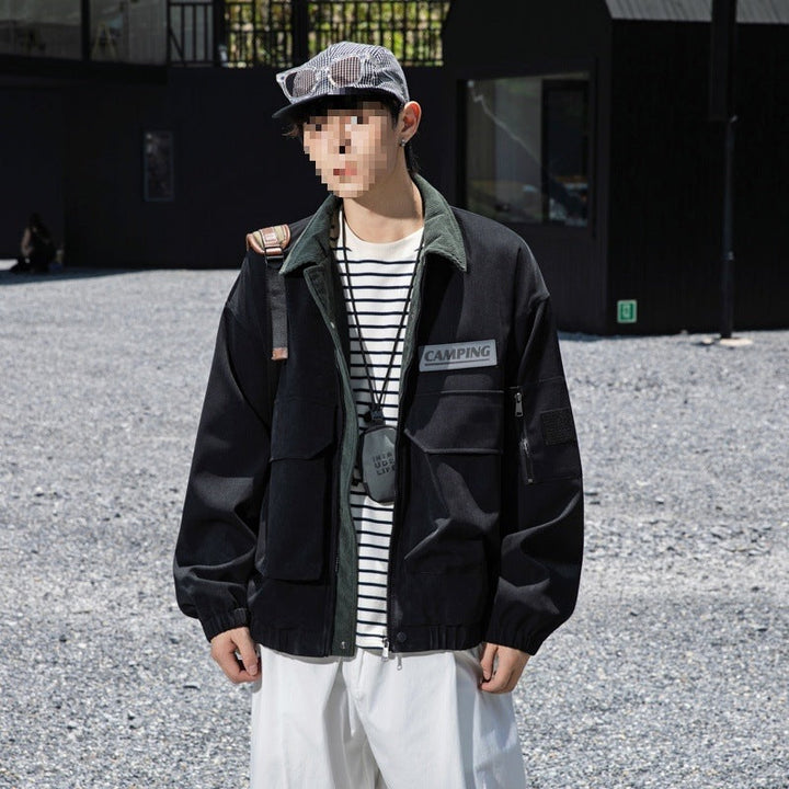 Dam Oversize Utilityjacka med Fleece Krage &amp; Multifunctional Fickor