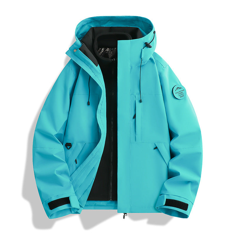 Herr Weatherproof Technical Softshell Trekking Jacka med Huva och Insulating Inre Insert