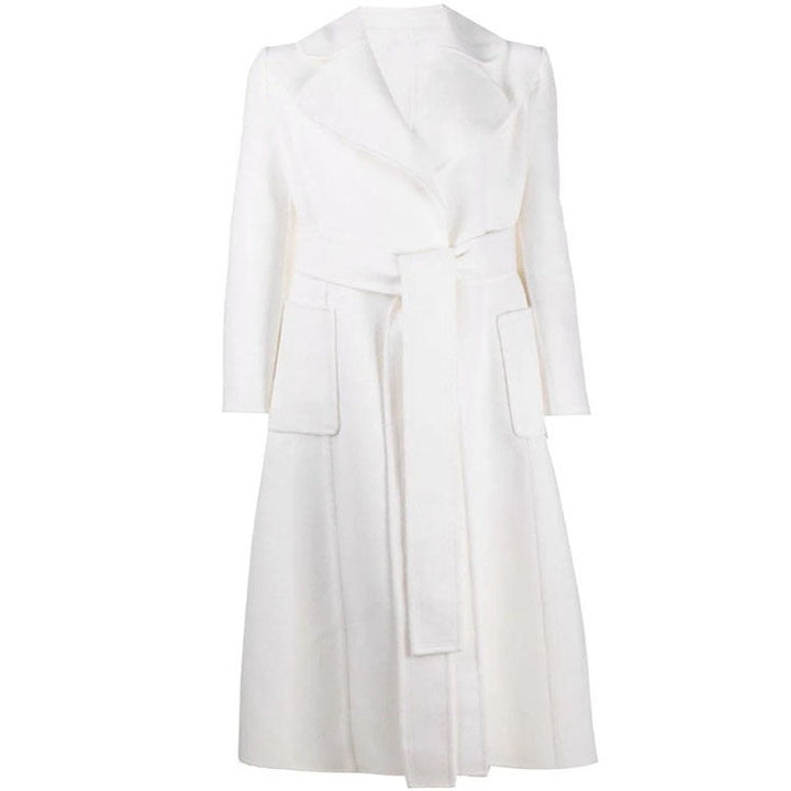 Dam Floor-Length Wrap kappa gjord ull-Cashmere Blend med vid Shawl krage och stor utanpåfickor