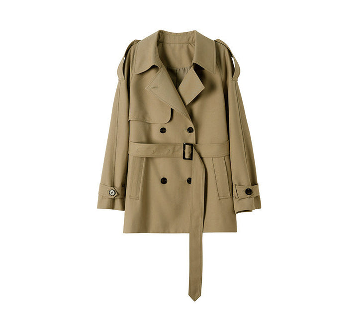 Dam modern trenchcoat med skräddad skärning