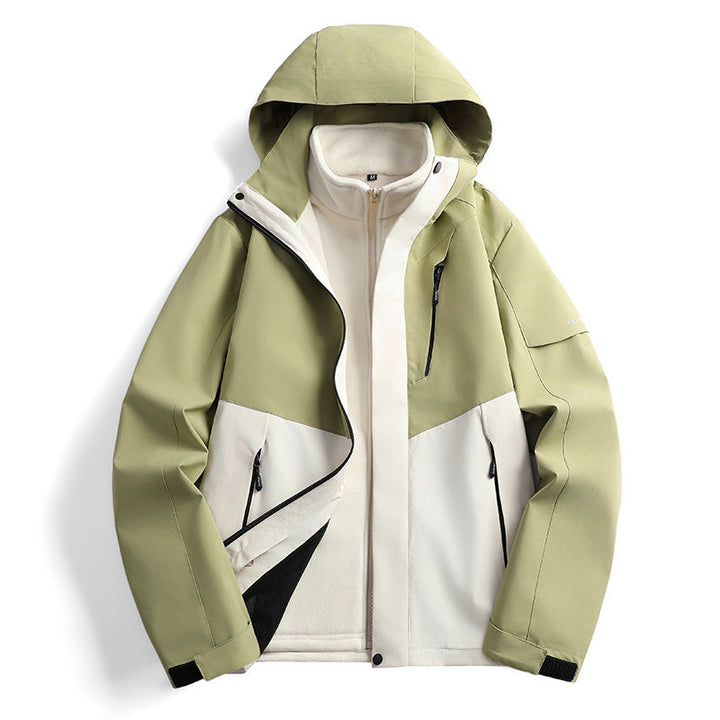 Dam non-vattentät Softshell outdoorjacka med huva andningsbar membrane